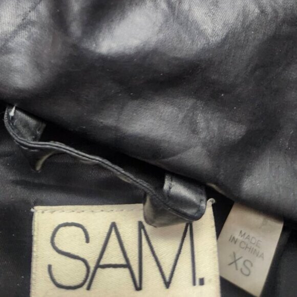 💥STUNNING!💥SAM. VTG 100% SILVER FOX FUR HOOD/PARTiAL LINING/TRIM BLACK PARKA - Picture 16 of 16